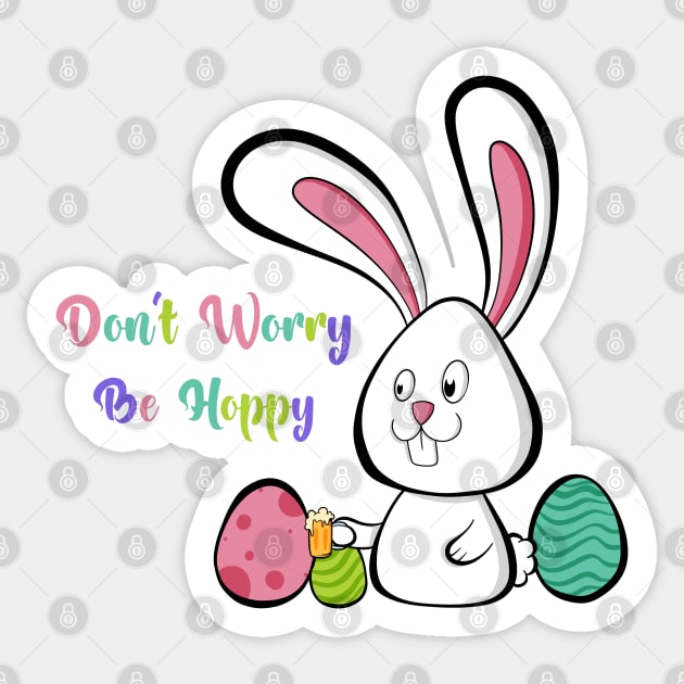 Hoppy Bunny Sticker by Art by Nabes